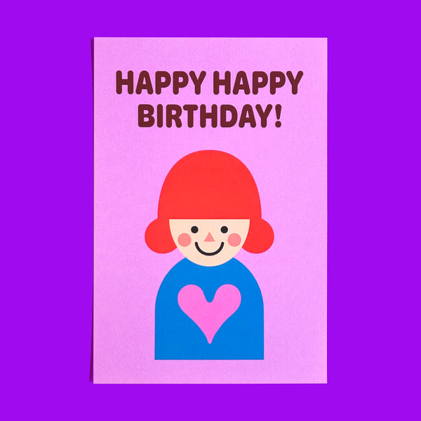 Postcard "HEARTic GIRLs” _ HAPPY HAPPY BIRTHDAY!