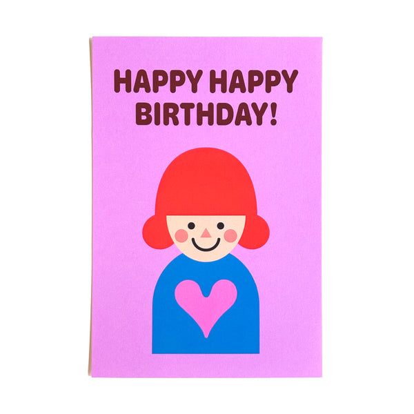 Postcard "HEARTic GIRLs” _ HAPPY HAPPY BIRTHDAY!