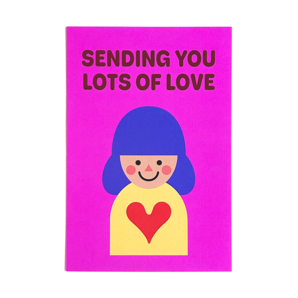 Postcard "HEARTic GIRLs” _ SENDING YOU LOTS OF LOVE