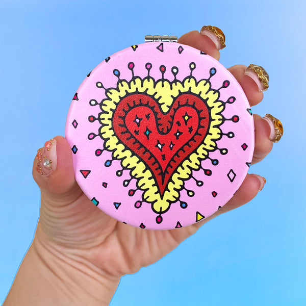 "Sparkling Heart" mini mirror