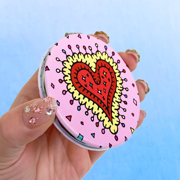 "Sparkling Heart" mini mirror