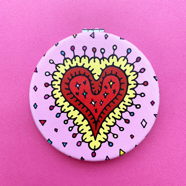 "Sparkling Heart" mini mirror