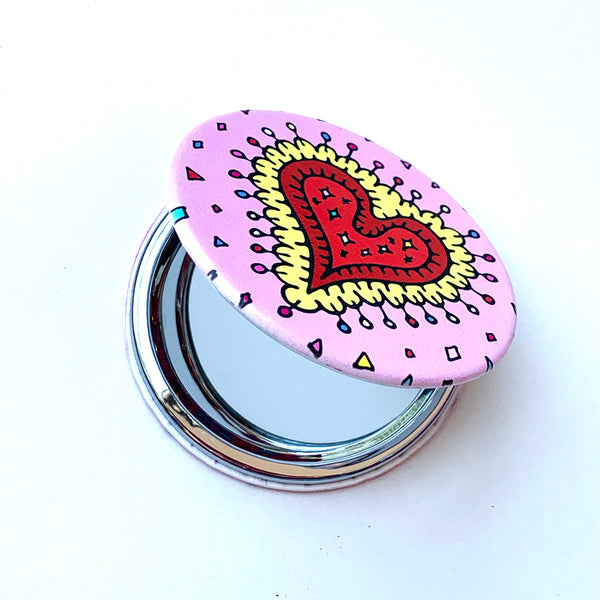 "Sparkling Heart" mini mirror
