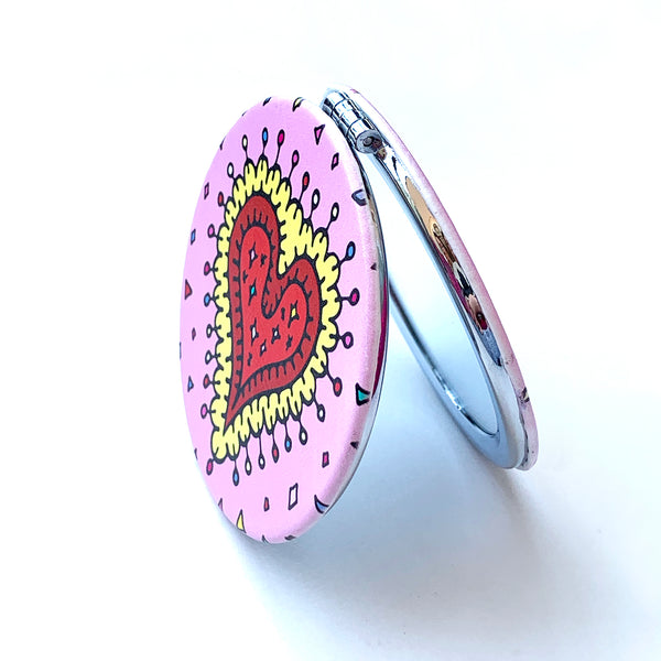 "Sparkling Heart" mini mirror