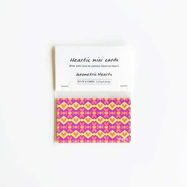 HEARTic mini cards "Geometric Hearts"