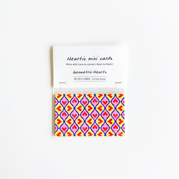 HEARTic mini cards "Geometric Hearts"