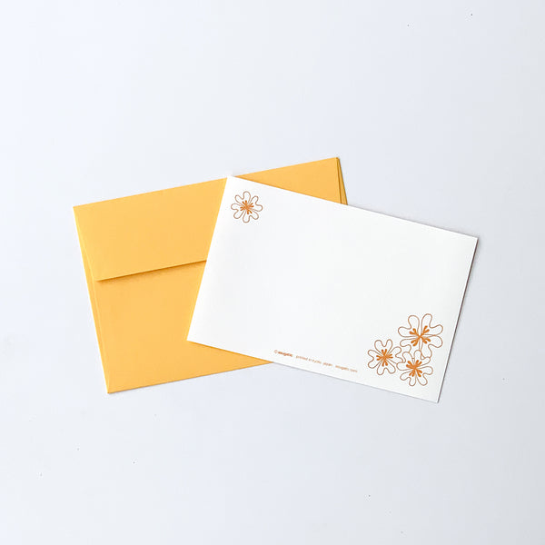 Greeting Card "HEARTic ENERGETIC flower" _ Golden Yellow