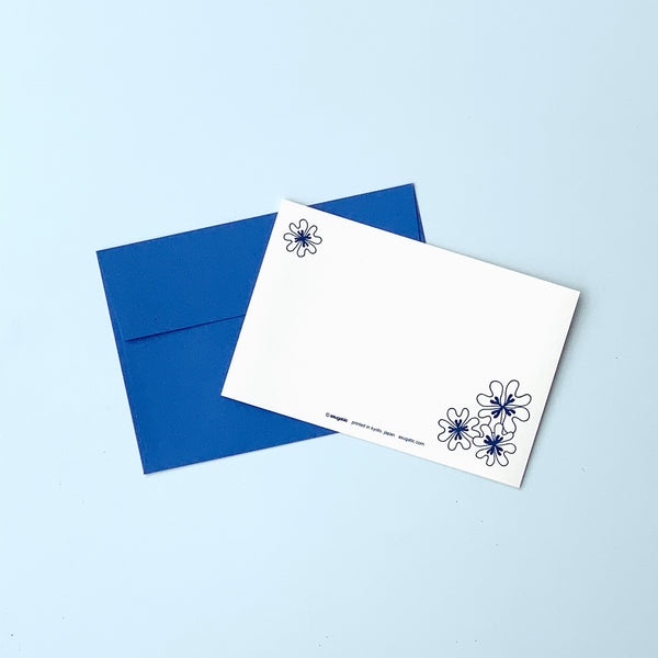 Greeting Card "HEARTic ENERGETIC flower" _ Sapphire Blue