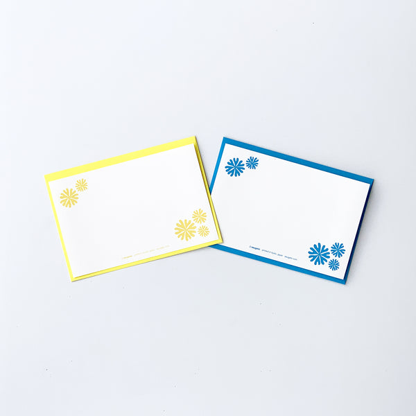 Greeting Card "HEARTic LUCKY flower" _ Lemon Yellow
