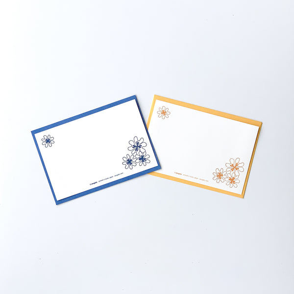 Greeting Card "HEARTic ENERGETIC flower" _ Sapphire Blue