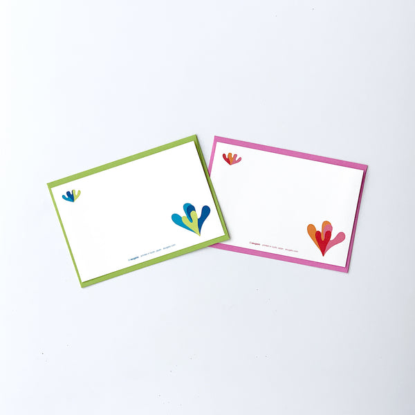 Greeting Card "HEARTic TRIO" _ Avocado Green