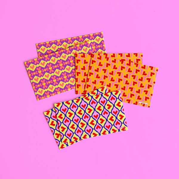 HEARTic mini cards "Geometric Hearts"