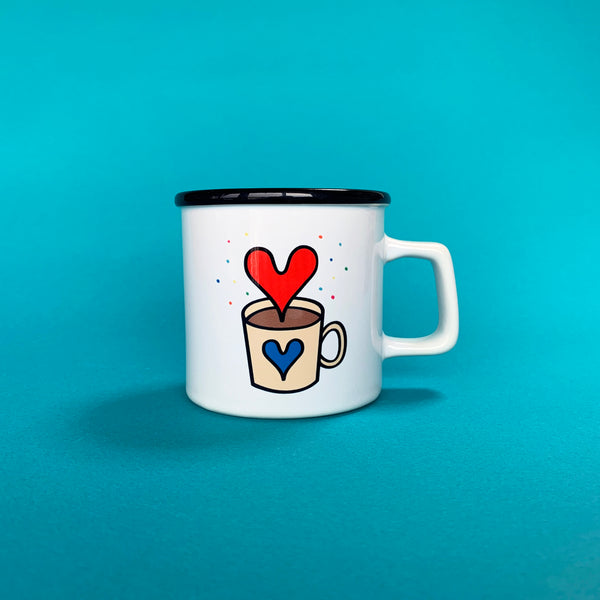 “Drink Love” mug cup _ Blue