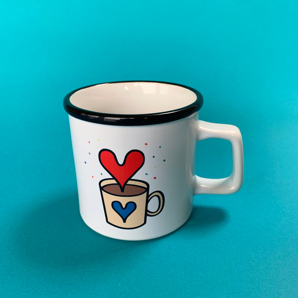 “Drink Love” mug cup _ Blue
