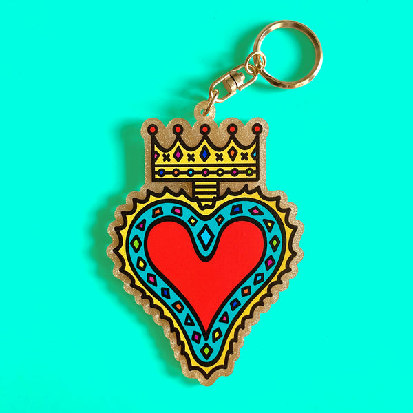 "Crown Heart” key chain