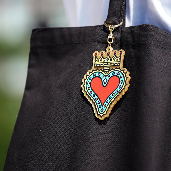 "Crown Heart” key chain