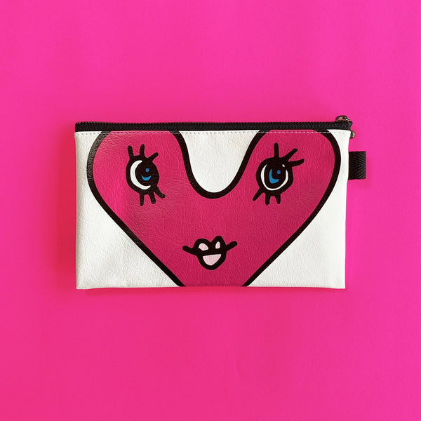 Flat Pouch “OK!” _ Berry Pink