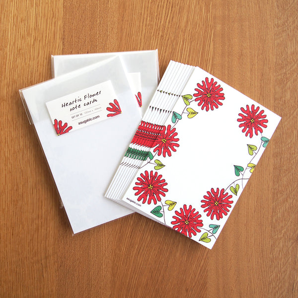 Notecards "HEARTic LOVELY flower"