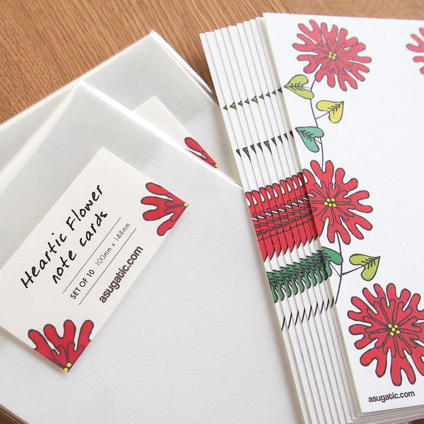 Notecards "HEARTic LOVELY flower"