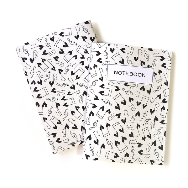 A5 notebook "Happy HEARTic Musicalnotes"