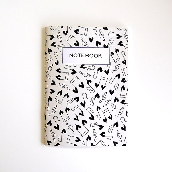 A5 notebook "Happy HEARTic Musicalnotes"