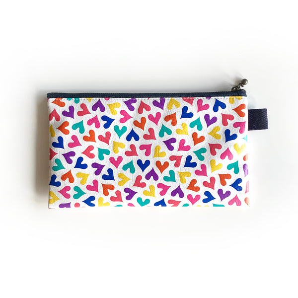 Flat Pouch “Dancing HEARTs” _ Multi Color