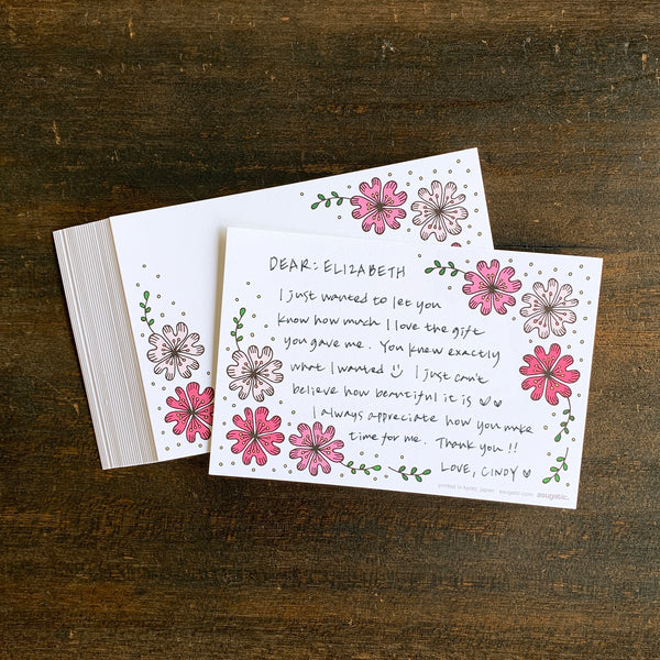 Notecards “HEARTic DARLING flower”