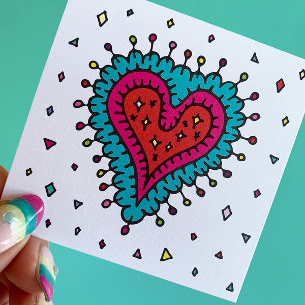 "Sparkling Heart" mini card set
