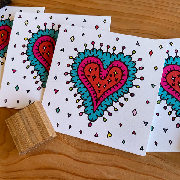 "Sparkling Heart" mini card set
