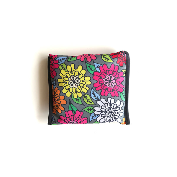 Reusable Foldable Shopping Bag "HEARTic FUNKY flower"