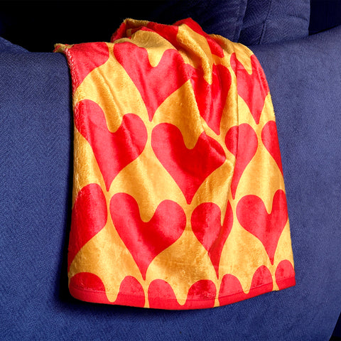 “Solid Bold HEARTs” Blanket _ Cutie Patootie