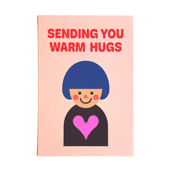 Postcard "HEARTic GIRLs” _ SENDING YOU WARM HUGS