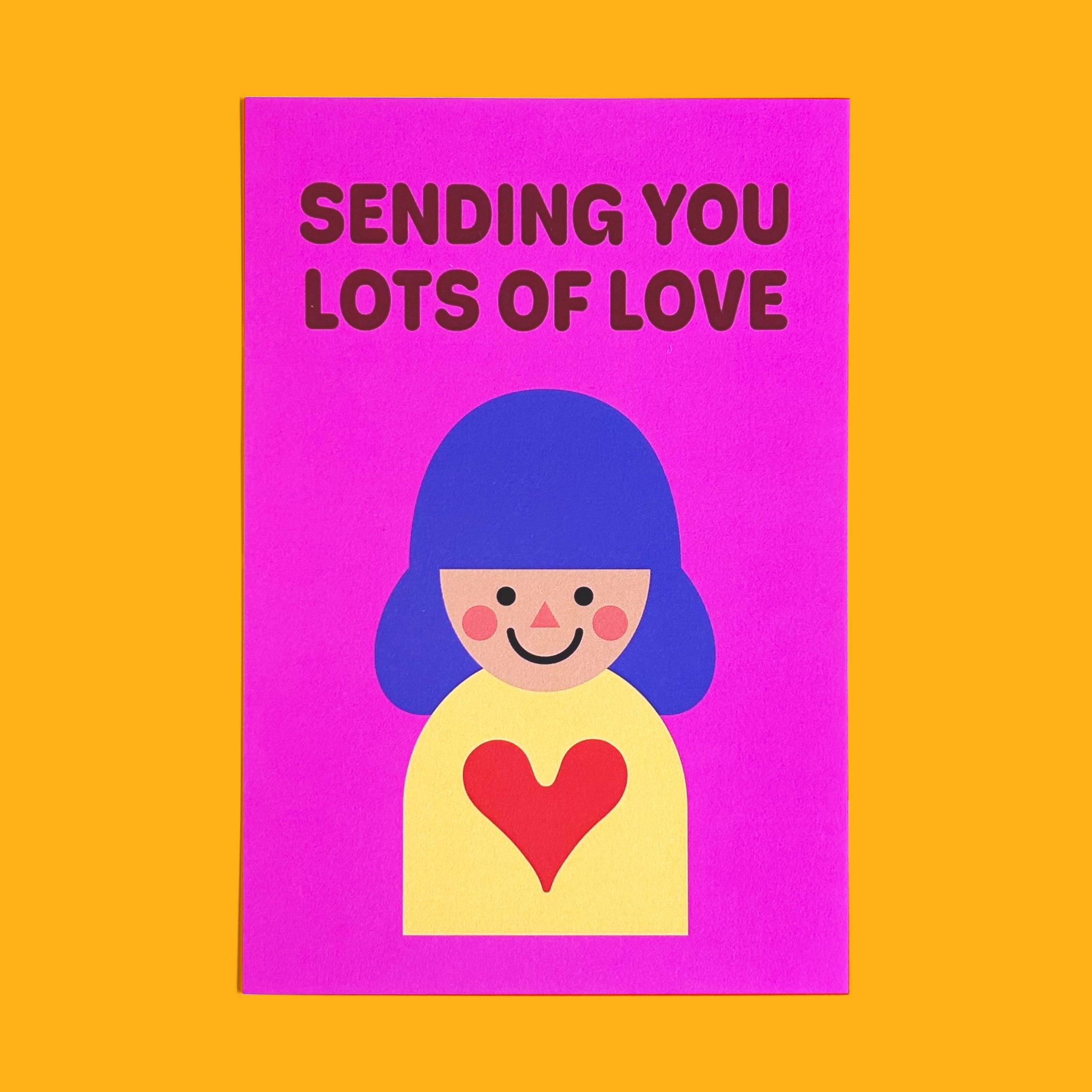 Postcard "HEARTic GIRLs” _ SENDING YOU LOTS OF LOVE