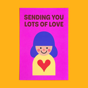 Postcard "HEARTic GIRLs" _ SENDING YOU LOTS OF LOVE