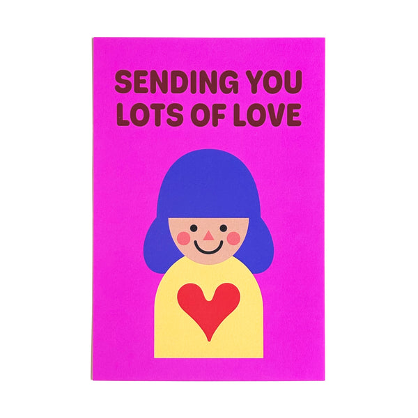 Postcard "HEARTic GIRLs" _ SENDING YOU LOTS OF LOVE