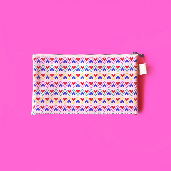 Flat Pouch “HEARTy Boundary” _ ZigZag Tendency