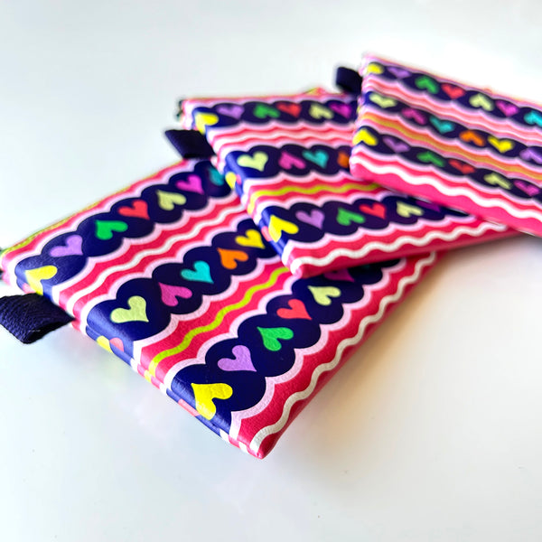 Flat Pouch “HEARTy Cloudy” _ Over the Rainbow