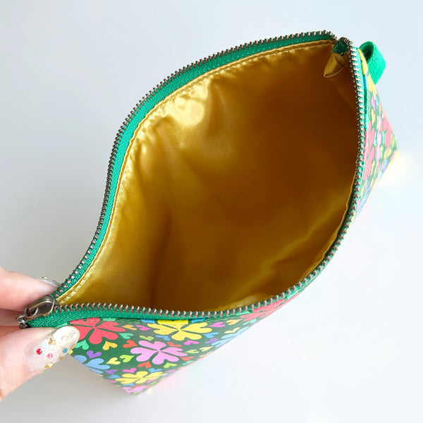 Flat Pouch "Spreading LOVE flower” _ Heavenly Garden