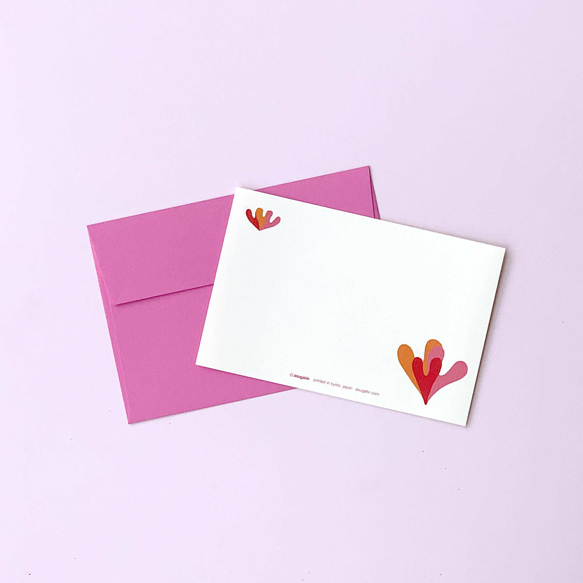 Greeting Card "HEARTic TRIO" _ Taffy Pink