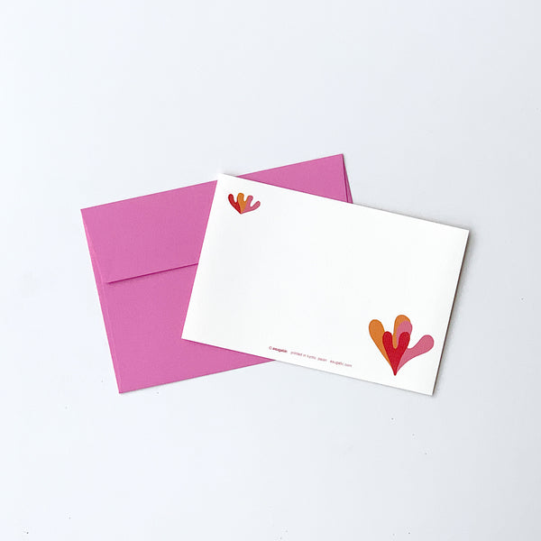 Greeting Card "HEARTic TRIO" _ Taffy Pink
