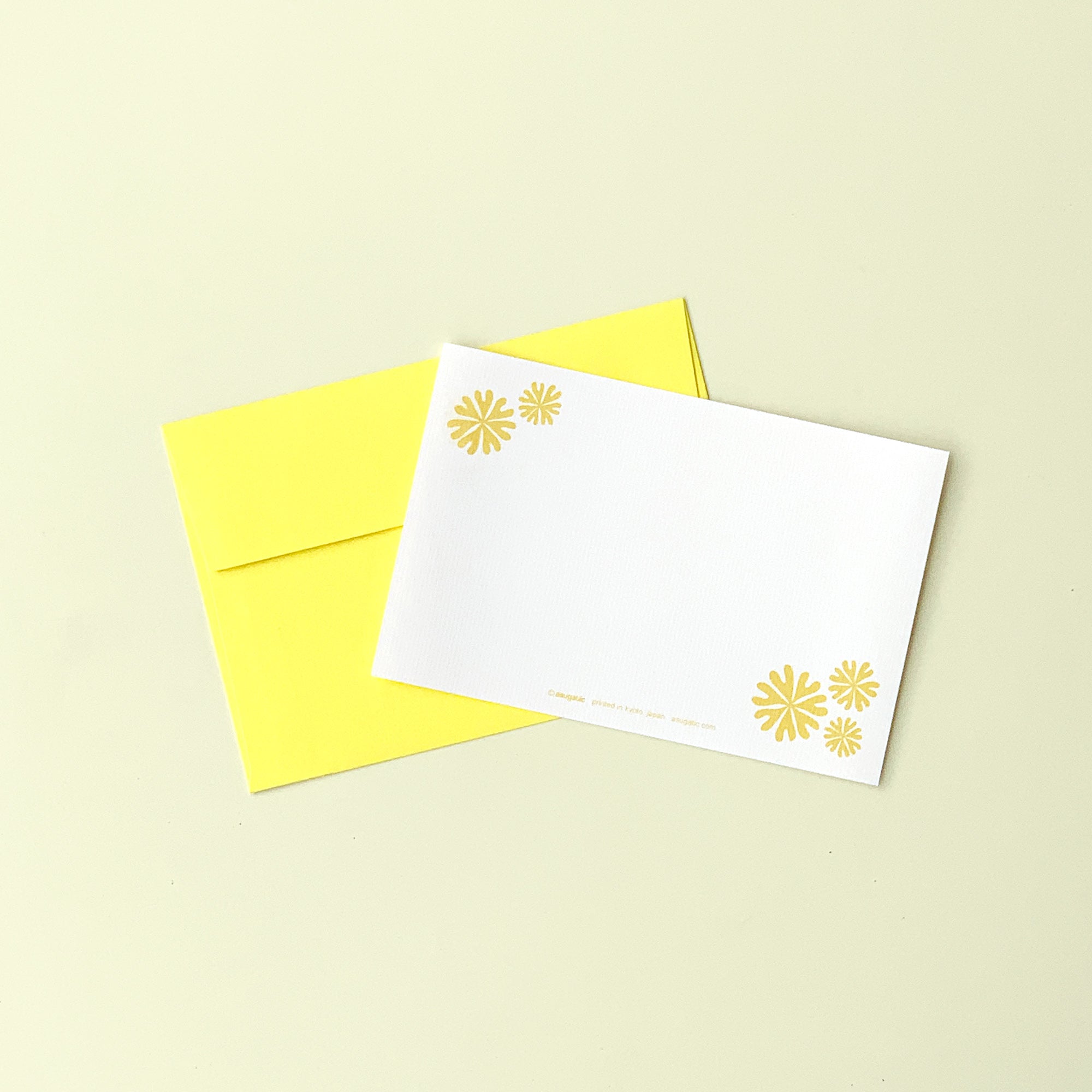 Greeting Card "HEARTic LUCKY flower" _ Lemon Yellow