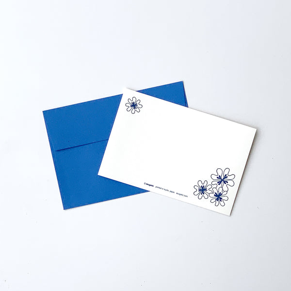 Greeting Card "HEARTic ENERGETIC flower" _ Sapphire Blue
