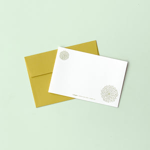 Greeting Card "HEARTic SOPHISTICATED flower" _ Khaki Yellow