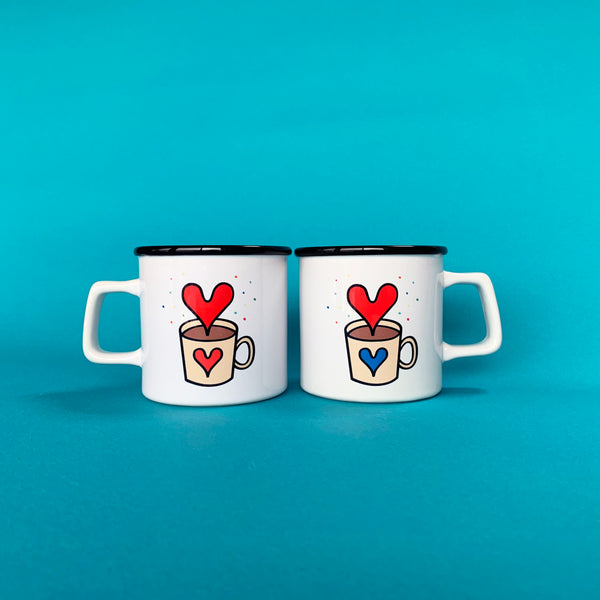 “Drink Love” mug cup _ Blue