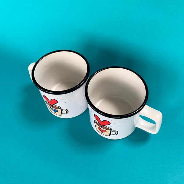 “Drink Love” mug cup _ Blue