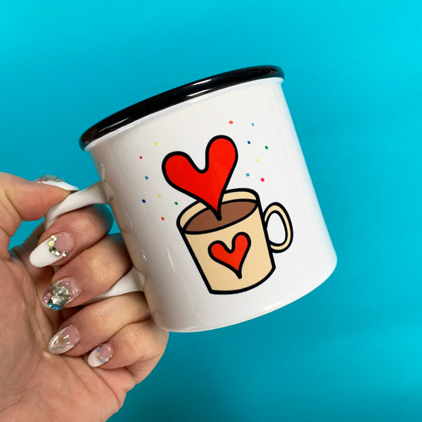“Drink Love” mug cup _ Red
