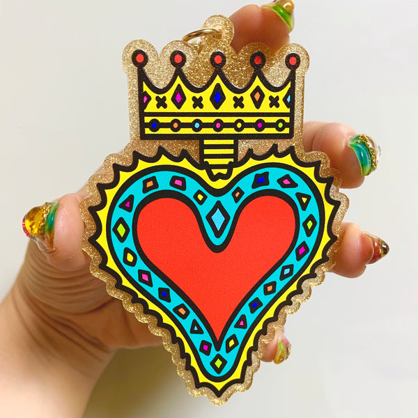 "Crown Heart” key chain
