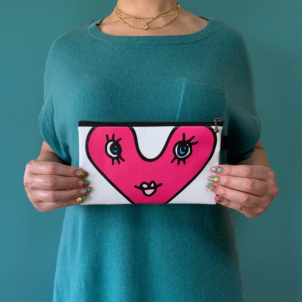 Flat Pouch “OK!” _ Berry Pink