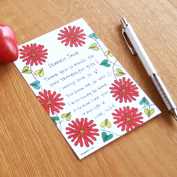 Notecards "HEARTic LOVELY flower"