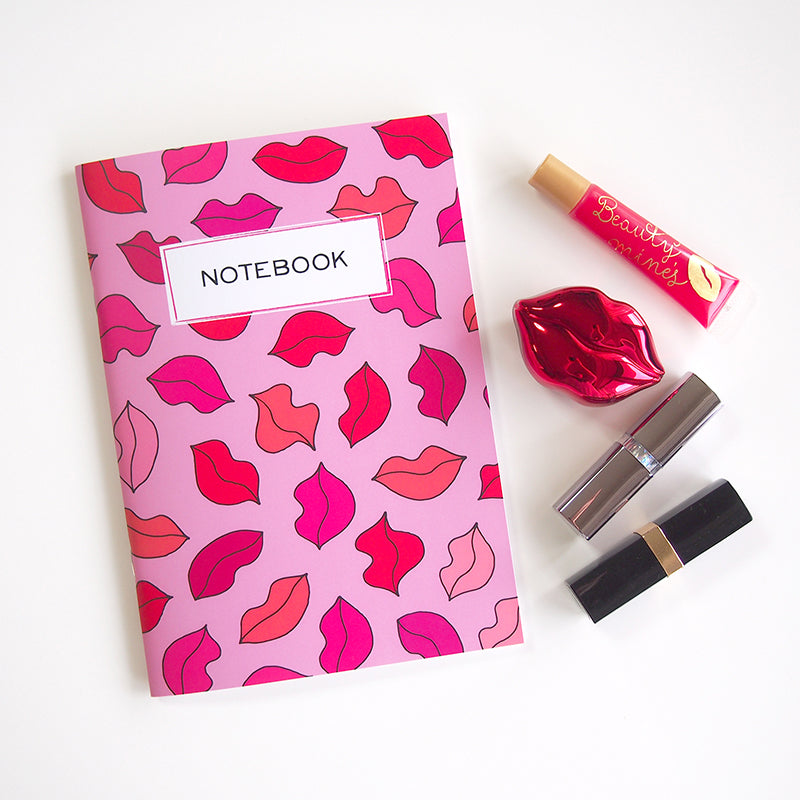 A5 notebook "Fascinated Lips"